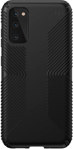 Samsung Galaxy S20 Case, Speck Products Presidio Grip, Black/Black (136313-1050)