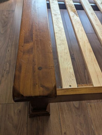 5 ft Bed frame -Dark Wood-EZ Living