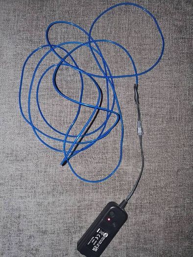 Fizz Creations Make Your Own Neon Sign - 1 Metre Neon Blue String With x3 Different Settings & 3 Metre Shape Wiring - RRP - 18.99