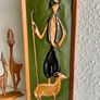 Superb Mid Century Modern Framed Decorative Wall Art in Cold Painted Copper Image 2