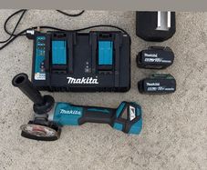 Makita 18V Bundle Grinder, Twin Charger 2 Batteries  280