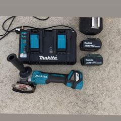 Makita 18V Bundle Grinder, Twin Charger 2 Batteries  280