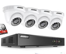 ANNKE 1080P Full HD Dome White CCTV Camera 4/8CH 5MP Lite H.265+DVR Security Kit