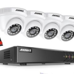 ANNKE 1080P Full HD Dome White CCTV Camera 4/8CH 5MP Lite H.265+DVR Security Kit