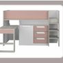Midsleeper bed with desk and storage Image 4