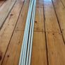Five white extendable net curtain rods Image 2