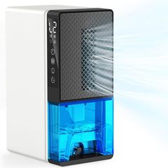 Dehumidifier for Bedroom, 2300ml Small Dehumidifiers with Auto Shut Off, 24H Timer, Auto Defrost & 7 Colour Light, Portable Dehumidifier for Bathroom, Wardrobe and Basement