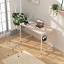 Writing Computer Desk, Office Work Desk for student and worker, Laptop Table with Storage Bag and Headphone Hook,Modern Simple Style Desks for Bedroom, Home, Office(80x50x75cm) Image 2