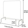 NEW SALE | Metal Clothes Rail 110 CM Clothing Rack Rail Coat Rail with Bottom Rack for Clothes, Coats, Skirts, Shirts, Sweaters, White Image 2