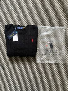 Black Polo Ralph Lauren Cable Knit Jumper