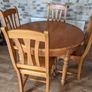 Oak dining table with 6 chairs. Image 10