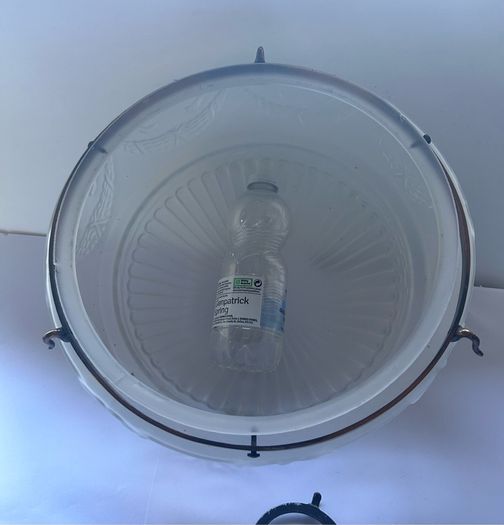 Vintage Art Deco Fluted White Opaque Glass and Copper Ceiling Light