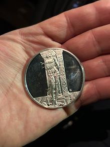 2.3oz St. Sebastian Silver 100 Greatest Masterpieces 50mm Art Round Medal Silver Sterling 925