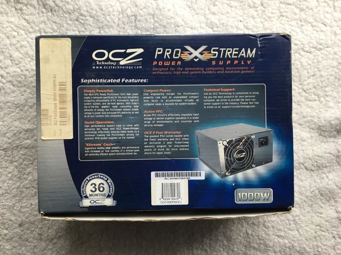 OCZ Pro X Stream 1000w  Active PFC PSU