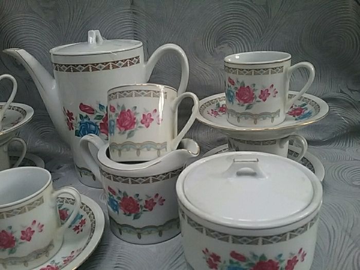 Fourteen Piece China Coffee Set
