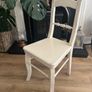 Shabby Chic off white solid wood chair Image 4