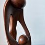 Mother and a Child Wooden Abstract Sculpture Image 2