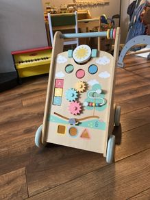 wooden baby walker
