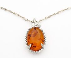 925 Silver & Natural Baltic Amber Necklace