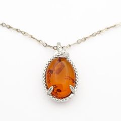 925 Silver & Natural Baltic Amber Necklace
