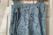 Vintage Designer Top- Powder Blue - Adam Pour Eve - Size 1