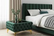 Luxury Velvet Chesterfield Coffee Table 63x63x35cm Square Velvet