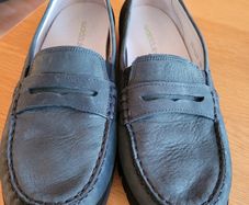Waldlauefer Moccasins shoes in petrol blue size 6