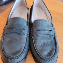 Waldlauefer Moccasins shoes in petrol blue size 6
