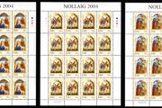 2004 Ireland Christmas Commemorative Stamps Sheetlet Plate 1B1B1B1B Mint Never Hinged (MNH)