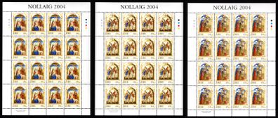 2004 Ireland Christmas Commemorative Stamps Sheetlet Plate 1B1B1B1B Mint Never Hinged (MNH)