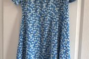 Savida Blue Floral Midi Dress Size Medium