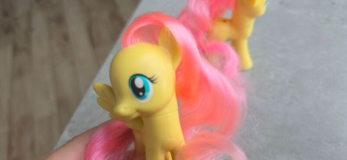 2 X Fluttershy 3 inch Brushable MLP G4 My Little Pony