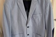 Mens H&amp;M Baby Blue Summer Wedding Blazer Jacket
