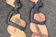 wood craved African ladies wall hangings free postage