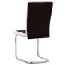 Cantilever Dining Chairs 4 pcs Brown Faux Leather Image 5