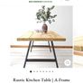 Handmade Rustic Wooden Dining Table & Bench Image 7