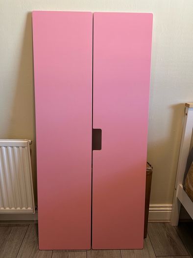 Ikea Stuva pink wardrobe doors with soft close hinges