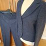 Stunning Hobbs Fully Lined Pure Wool Navy Trouser Suit 10-12 Image 2