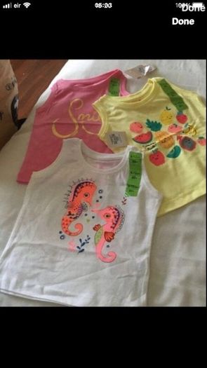 Girls new tops 9/12 mths