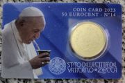 Vatican 0.5 Euro Base Metals Brilliant Uncirculated Coin 2023 - Vatican 50 Eurocent - Vatican Coin Card