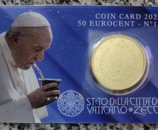 Vatican 0.5 Euro Base Metals Brilliant Uncirculated Coin 2023 - Vatican 50 Eurocent - Vatican Coin Card