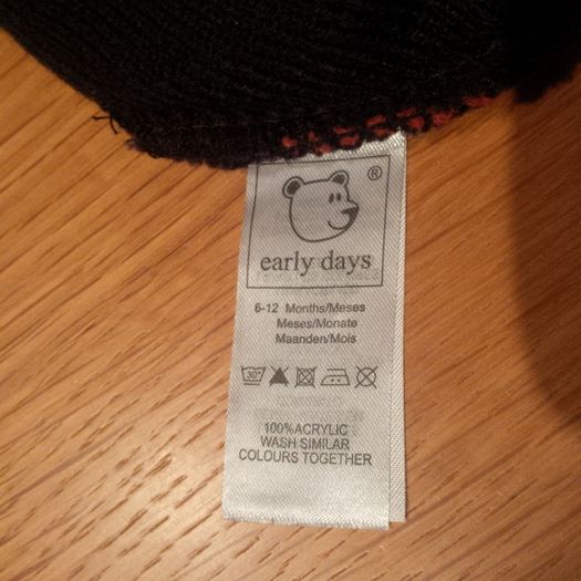 Hat Striped boys -Children -girls Winter -Beanie -Size 6-12 months