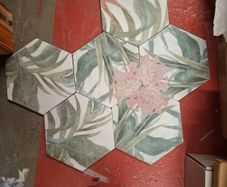4.5m2 Aruba hex floor and wall tiles 23x27