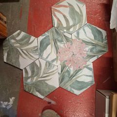 4.5m2 Aruba hex floor and wall tiles 23x27