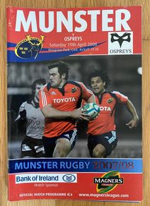 2008 Munster v Ospreys - Magners League Programme