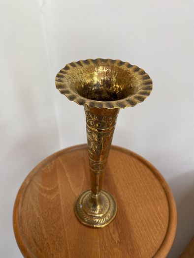 Vase - Brass Etched  (from the 40s)