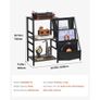 Record Player Stand with Charging Station & USB Ports, Holds up to 200 Albums, 3-Tier Turntable Stand with Vinyl Record Storage, Record Player Table Image 3
