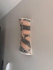 Mosaic Wall Light Wall Sconce Black, Copper & Gold Effect