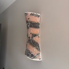 Mosaic Wall Light Wall Sconce Black, Copper & Gold Effect