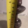 wooden candlestick vintage hand turned elephant carved into wood Image 3
